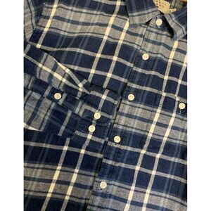 Mens M The Normal Brand Blue Plaid Cotton Button Down Long Sleeve